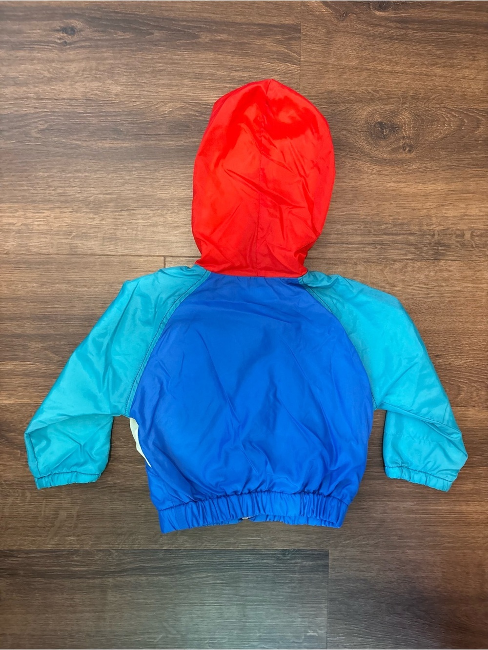 Vintage 90s Mothercare Kids 2 Years “Fishing” RARE Color Block Windbreaker Retro - Picture 6 of 8